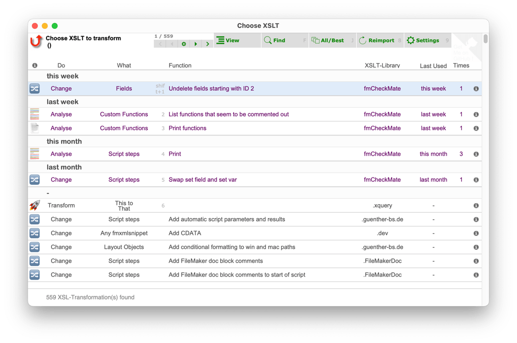 XSLT Chooser List View